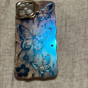 Blue Butterfly Phone Case iPhone 14